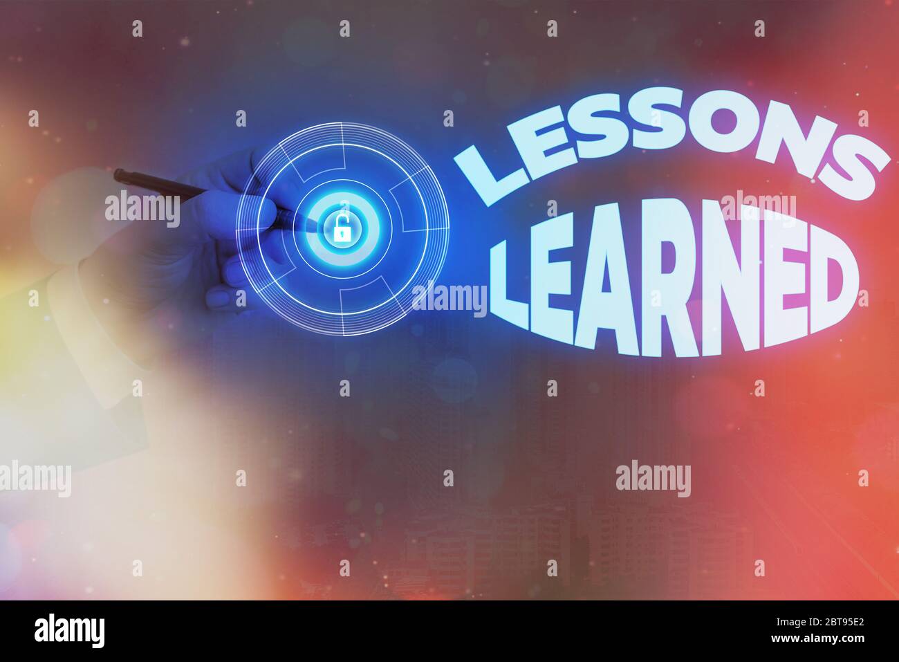Écriture manuscrite leçons Apprises. Photo conceptuelle connaissance ou compréhension acquise par l'expérience Banque D'Images