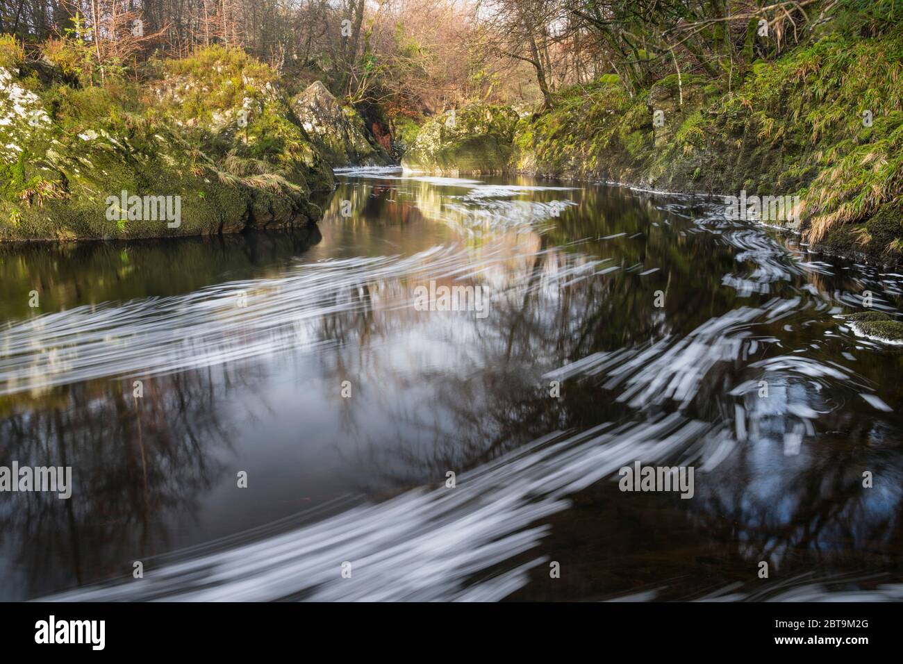 Black Linn, eau de Minnoch, près de Glentrool, Dumfries & Galloway, Écosse Banque D'Images