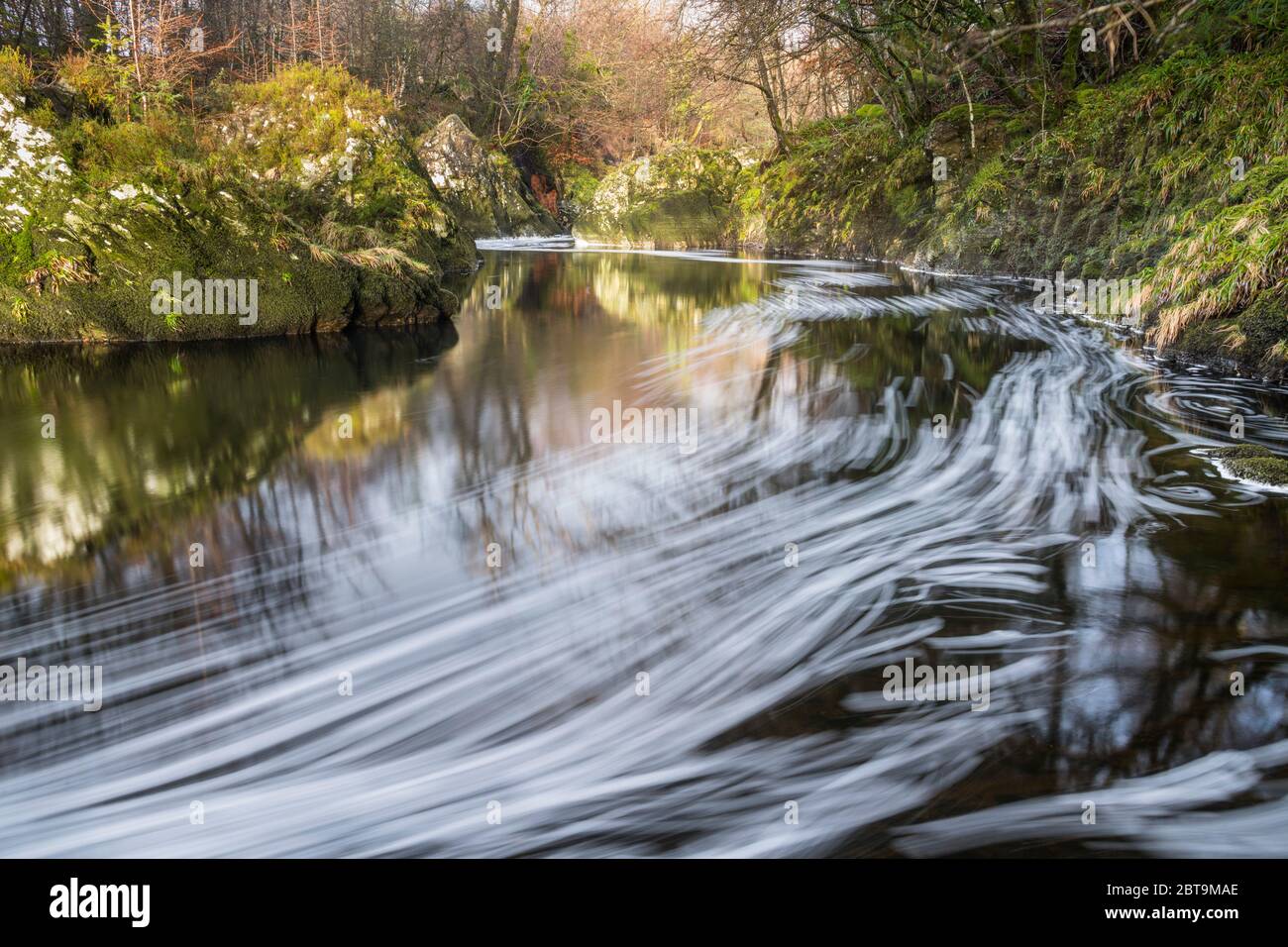 Black Linn, eau de Minnoch, près de Glentrool, Dumfries & Galloway, Écosse Banque D'Images
