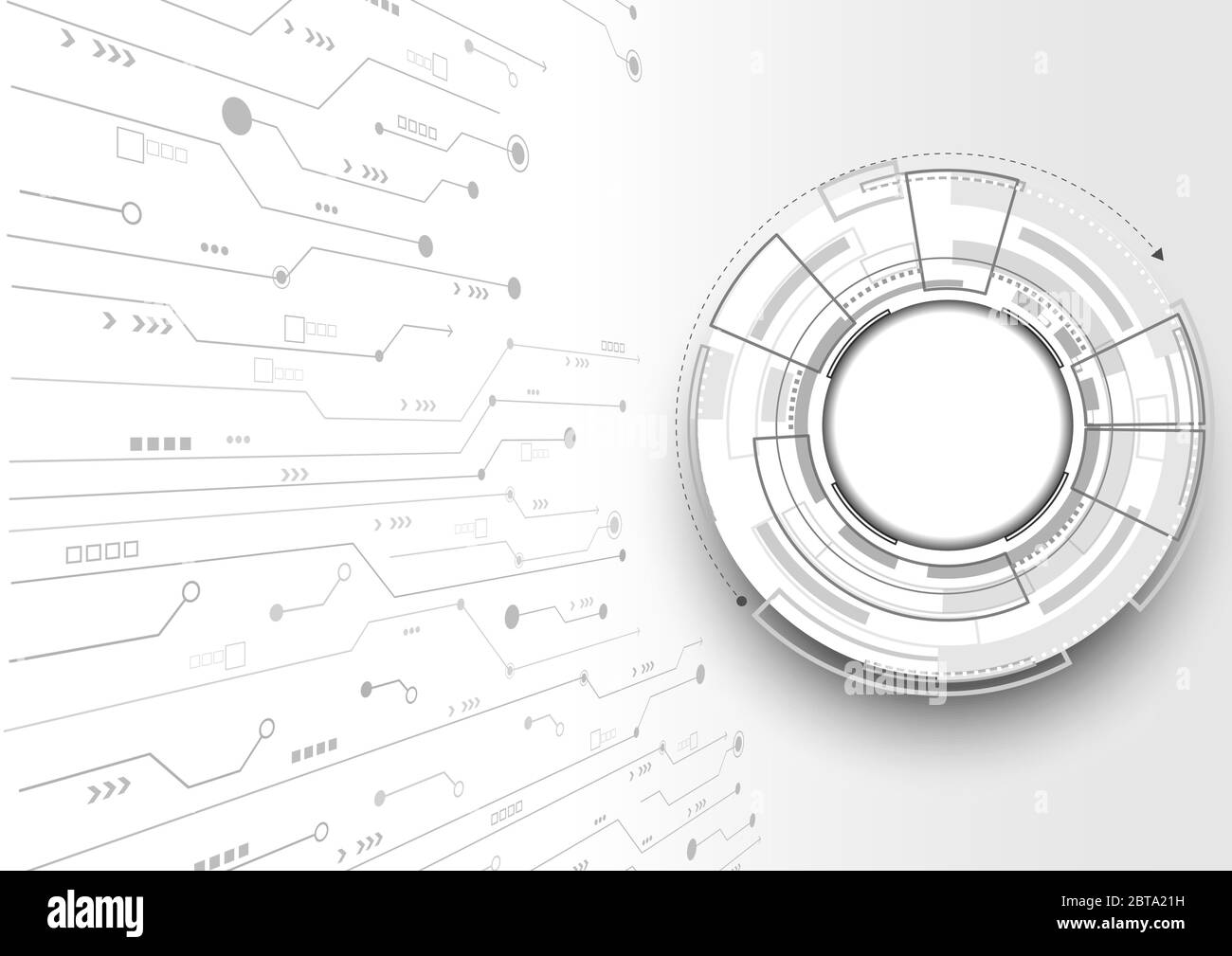 La technologie numérique de pointe cercle concept futuriste, Résumé de la croissance de l'entreprise à la technologie réussie. Illustration de Vecteur