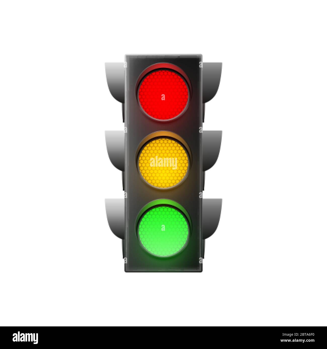 Feu de circulation isolé sur fond blanc. Illustration vectorielle Illustration de Vecteur