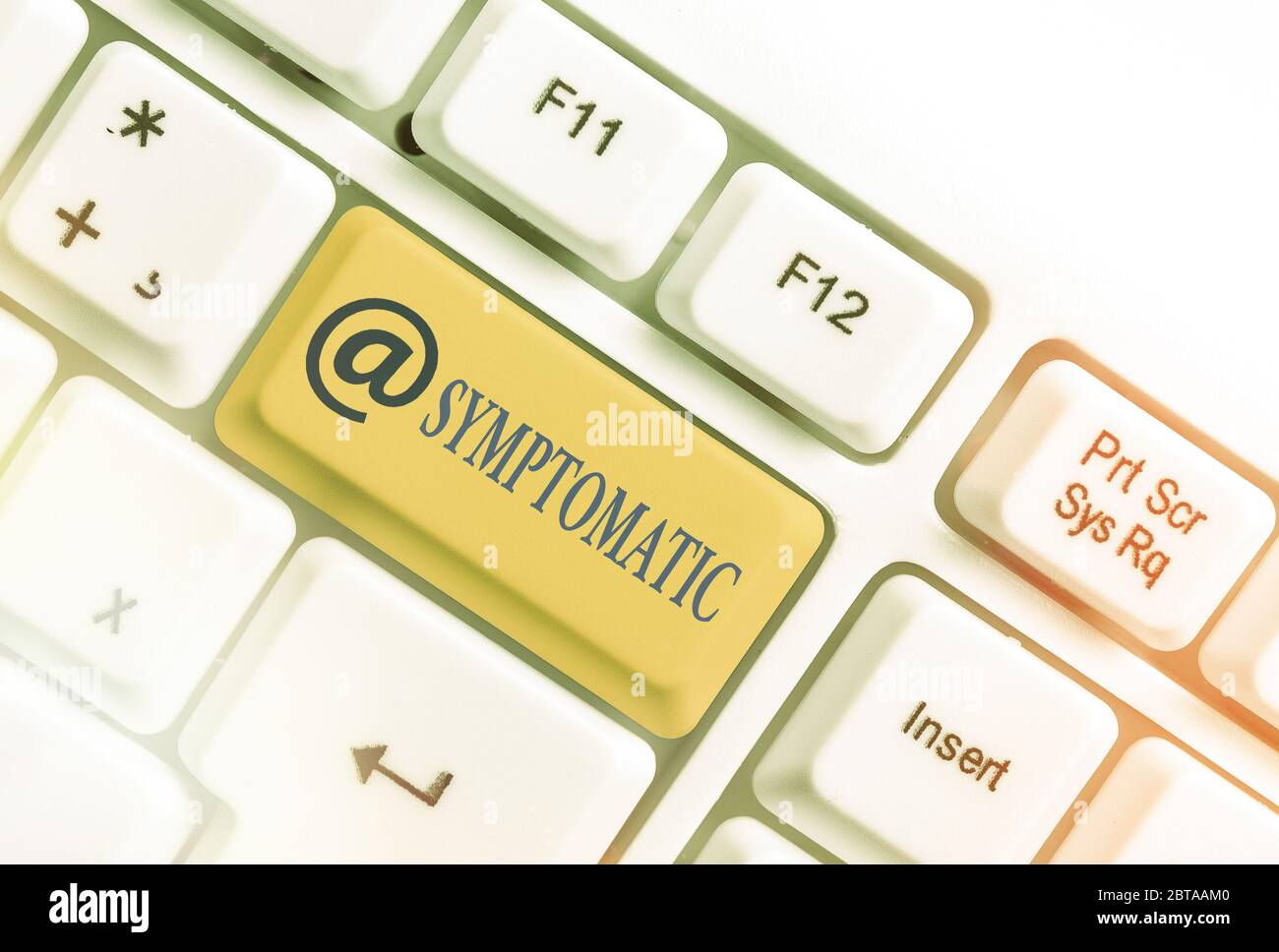 Signe de texte indiquant symptomatique. Texte de photo d'affaires servant de symptôme ou de signe en particulier de quelque chose de indésirable Banque D'Images