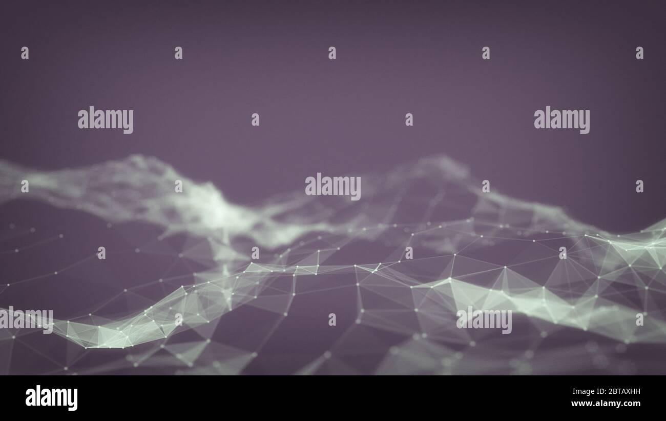 Résumé du réseau numérique - illustration 3D Big Data Banque D'Images