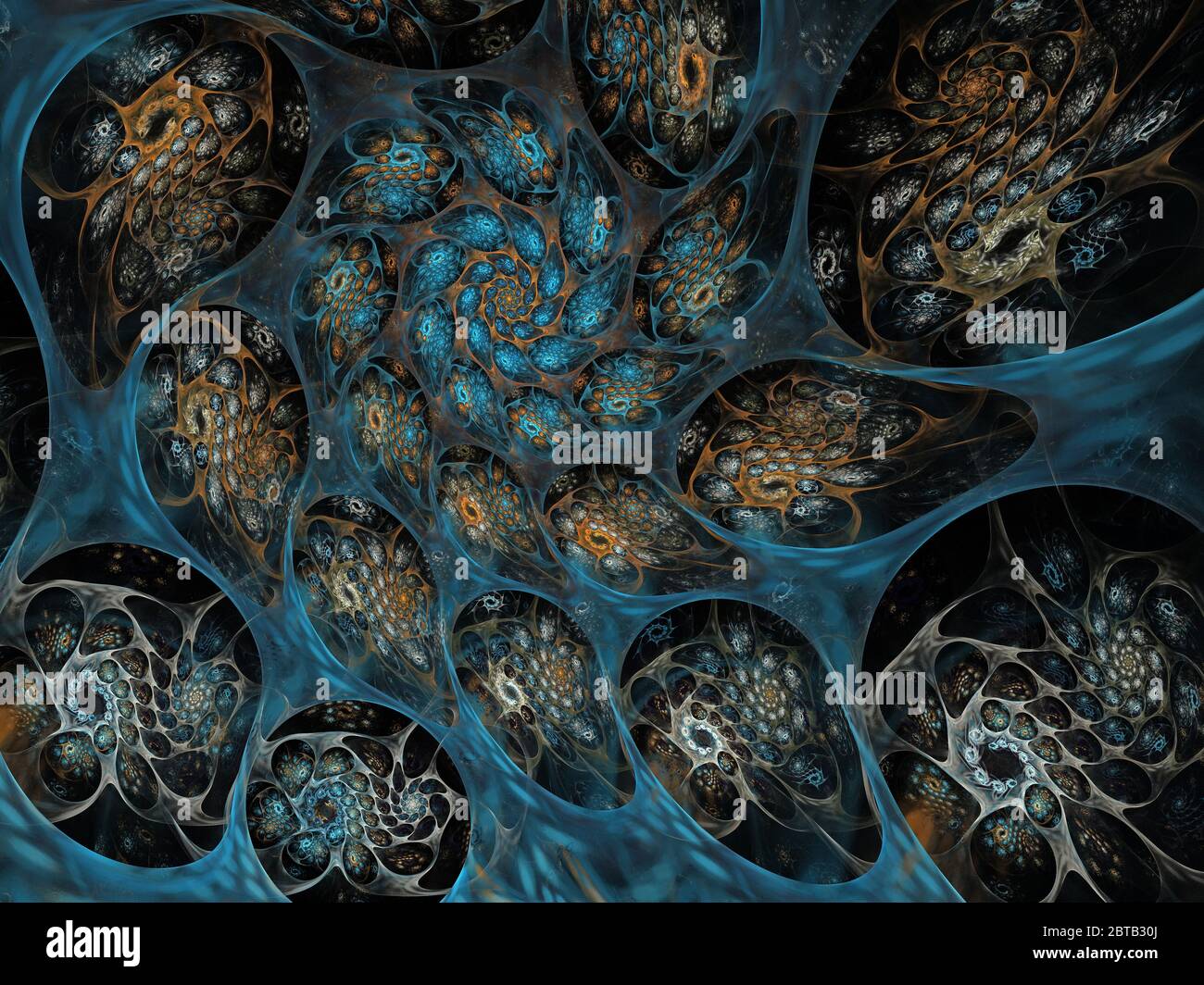 Résumé Ammonite flamme Fractal Art Banque D'Images