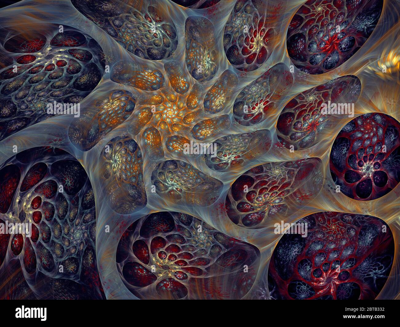Flamme en spirale abstraite Fractal Banque D'Images