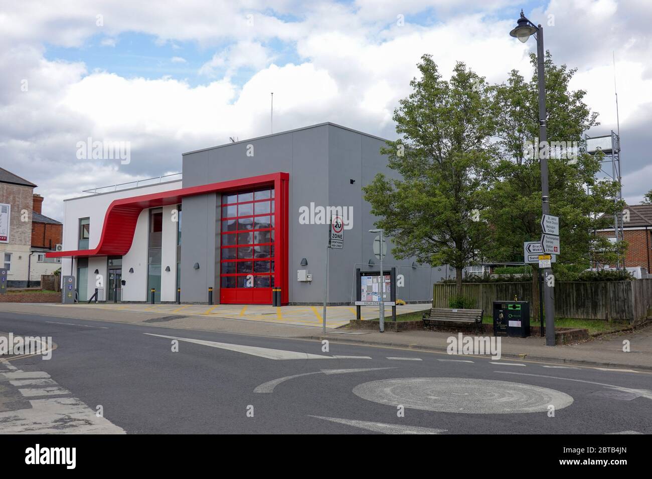 Caserne de pompiers de Crowthorne Banque D'Images