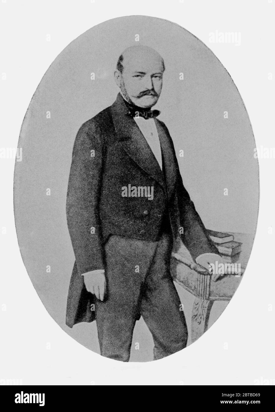 1857 , AUTRICHE : le médecin et scientifique hongrois-autrichien IGNAZ PHILIPP SEMMELWEIS ( 1818 - 1865 ). Maintenant connu comme un pionnier précoce des PROCÉDURES ANTISEPTIQUES . Proposer la pratique de se laver les mains avec des solutions de chaux chlorée en 1847 pour la bataille de la FIÈVRE PUERPÉRALE . - chirurgien - SCRITTORE - ÉCRIVAIN - LETTERATURA - LITTÉRATURE - foto storiche - foto storica - scienziato - scientifique - DOTTORE - MEDICO - MEDICINA - médecine - SCIENZA - SCIENCE - SCIENZIATO - IGIENE - LAVARE LE MANI - LAVAGGIO - VIRUS - VIROLOGIA - PROCEDURE VIROLOGISTALISEE ANTISETTICHE - SETTICEMIA --- ARCHIVIO G. Banque D'Images