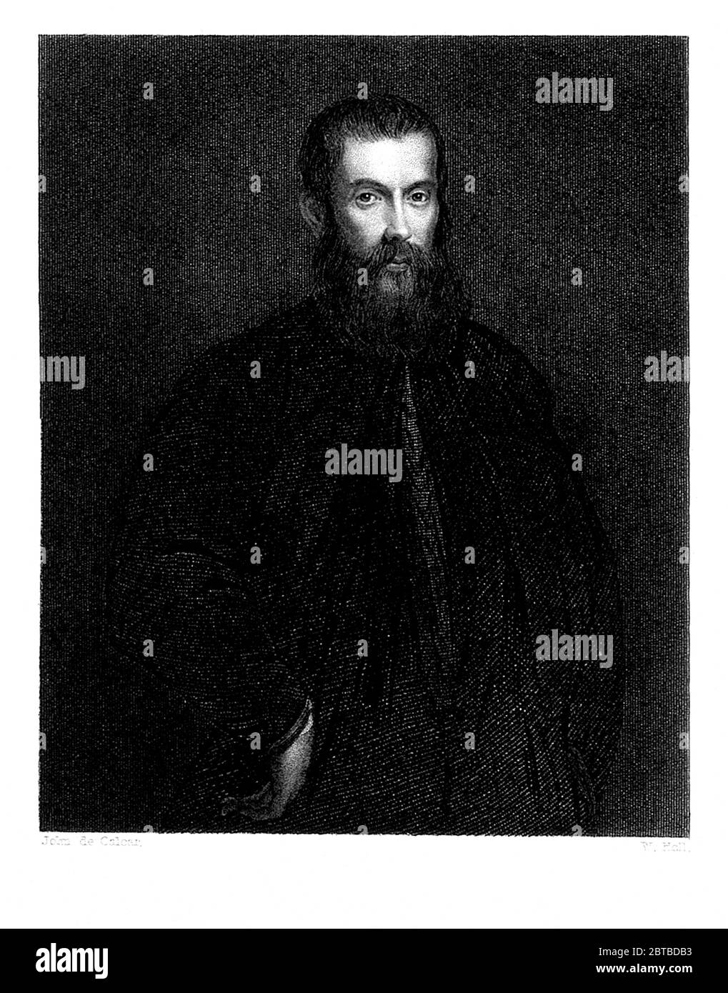 1550 CA, BELGIQUE :l'anatomiste Flamish ANDREAS VESALIUS ( 1514 - 1564 ) aka ANDREA VESALIO aka Andreas van Wesel . Autor de Humani Corporis Fabrica Libri Septem (sur le tissu du corps humain). Portrait etching de William Holl après Jan Stephan Van Calcar , imprimé du XIX siècle. - ANATOMIE - ANATOMIE - ANATOMISTA - scientifique - portrait - ritratto - DOTTORE - MEDICO - MEDICINA - médecine - SCIENZA - SCIENCE - DOTTORE - MEDICIAN - illustrazione - illustration - gravure - incisione - barbe - barba - BELGIO -- Archivio GBB Banque D'Images