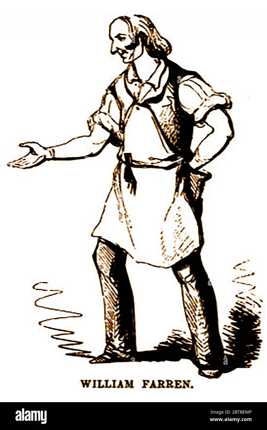 Un portrait en 1842 de William Farren (1786 – 1861), célèbre comique britannique. Il était un acteur spécialisé et dès le début il s'est spécialisé dans les vieux comiques, mais il a également joué une grande variété de rôles sérieux, jouant parfois à Dublin, en Irlande, où il s'est marié. Il semble qu'il ait eu ses premières années à devenir avocat à Wolverhampton Banque D'Images
