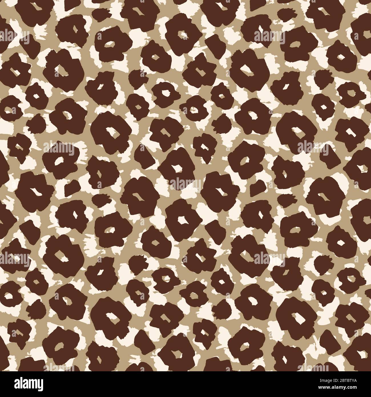 Fond imprimé léopard à motif Safari, guépard ou peau d'animal jaguar, motif vectoriel sans coutures. Motif de taches brunes sur fond beige, motif animal sauvage, motif de léopard ou de panthère safari africain Illustration de Vecteur