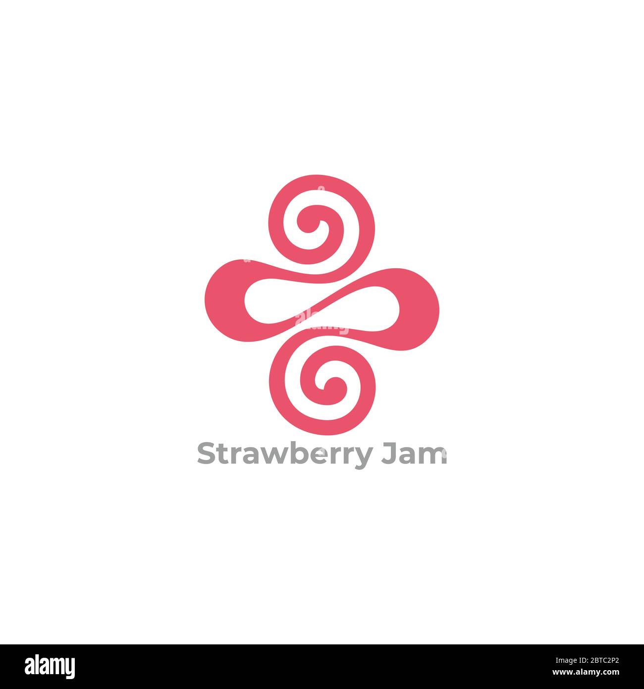 lettre abstraite s forme en spirale symbole de confiture de fraise vecteur Illustration de Vecteur