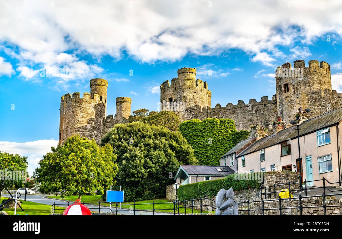 Conwy Castle au pays de Galles, Royaume-Uni Banque D'Images