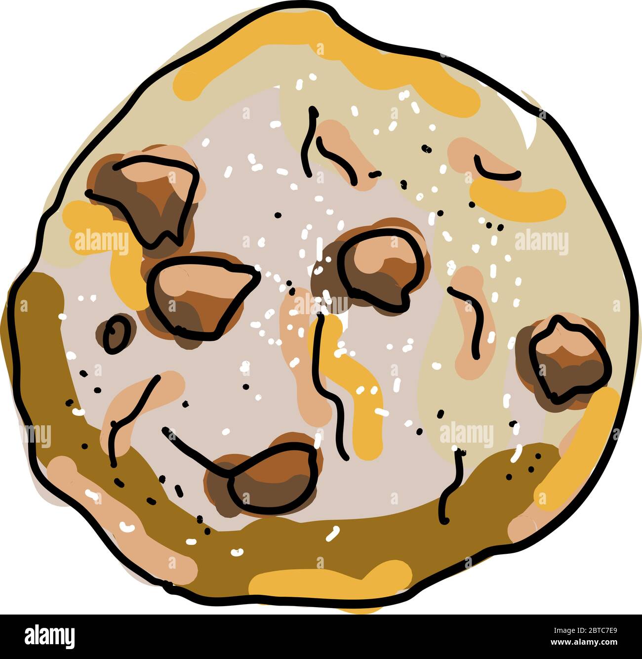 Biscuits à la cannelle de citrouille, illustration, vecteur sur fond blanc Illustration de Vecteur