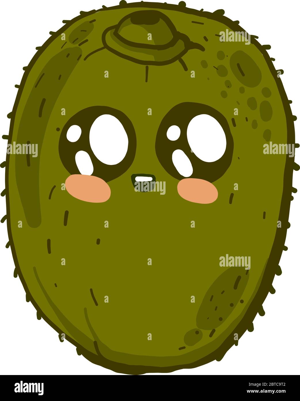 Kiwi mignon , illustration, vecteur sur fond blanc Illustration de Vecteur