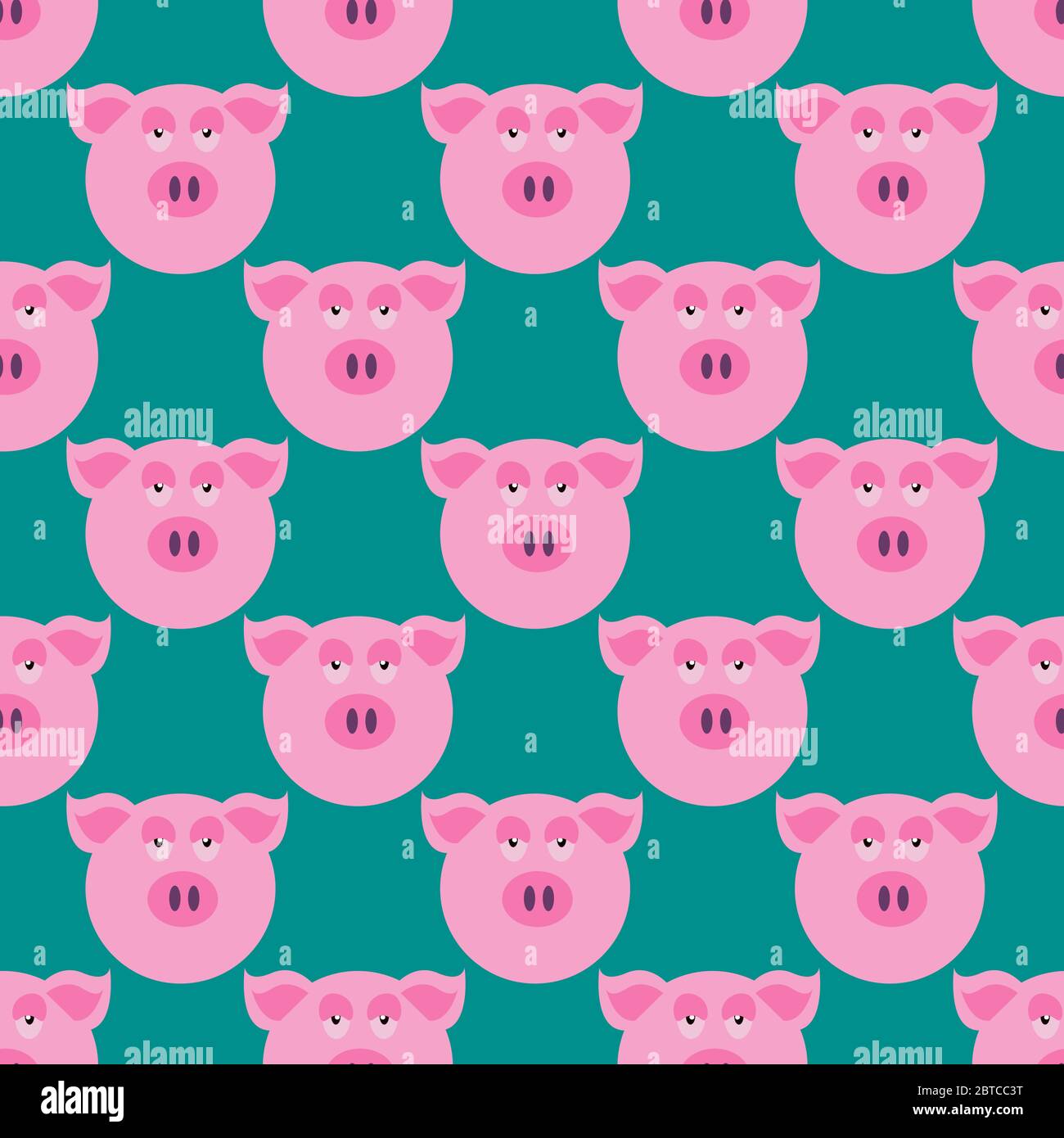 Motif de tête de porc , illustration, vecteur sur fond blanc Illustration de Vecteur
