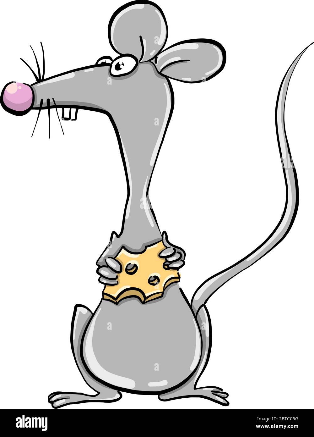 Souris avec fromage , illustration, vecteur sur fond blanc Illustration de Vecteur