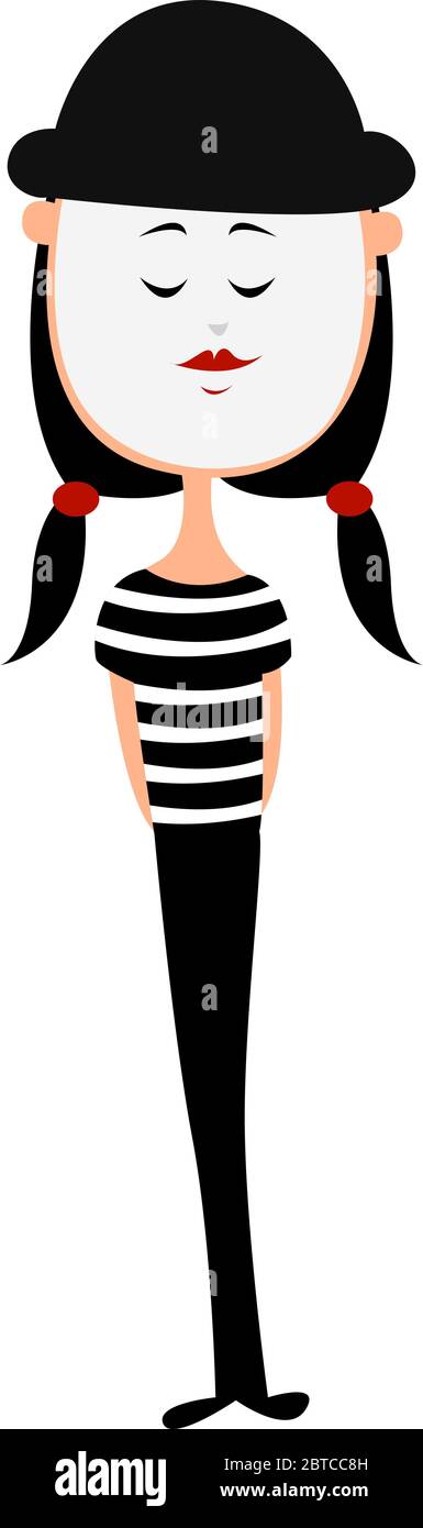MIME artiste , illustration, vecteur sur fond blanc Illustration de Vecteur