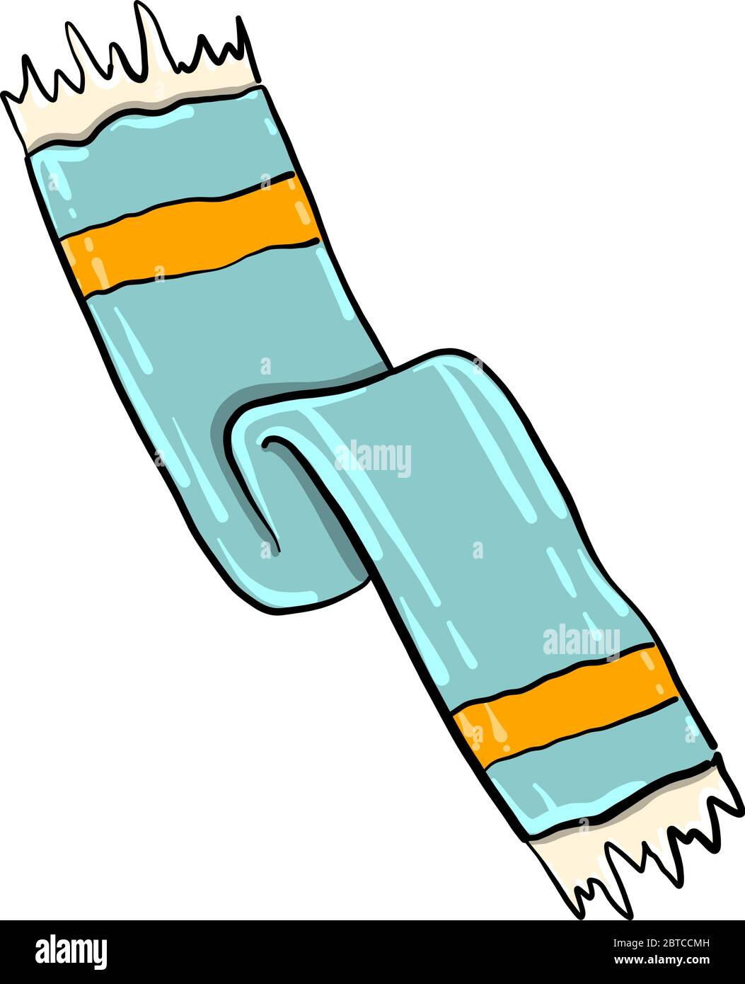 Foulard bleu , illustration, vecteur sur fond blanc Illustration de Vecteur