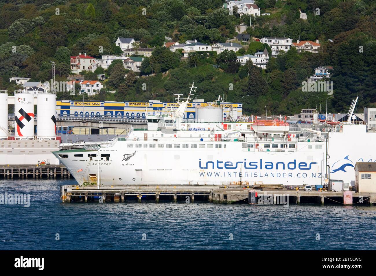 Interislander ferry,Port de Wellington,Île du Nord,Nouvelle-Zélande Banque D'Images