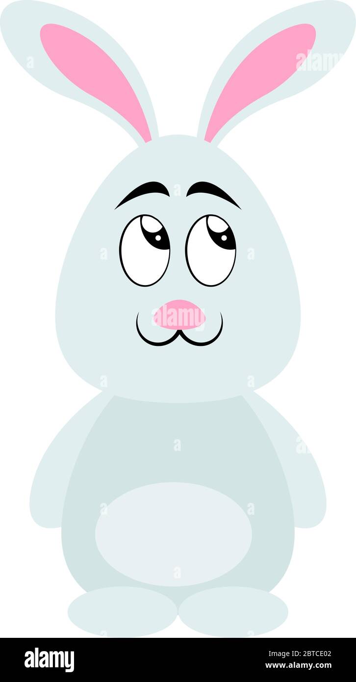 Lapin blanc mignon, illustration, vecteur sur fond blanc Illustration de Vecteur