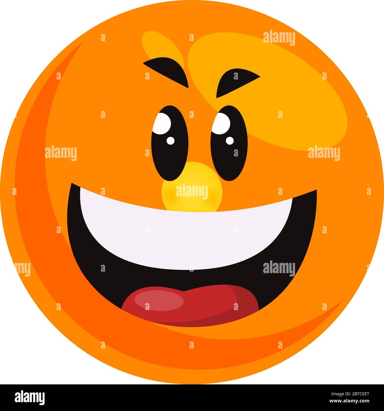 Mal rire emoji, illustration, vecteur sur fond blanc Illustration de Vecteur