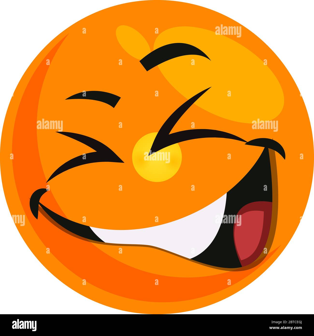 Sourire rigole, illustration, vecteur sur fond blanc Illustration de Vecteur