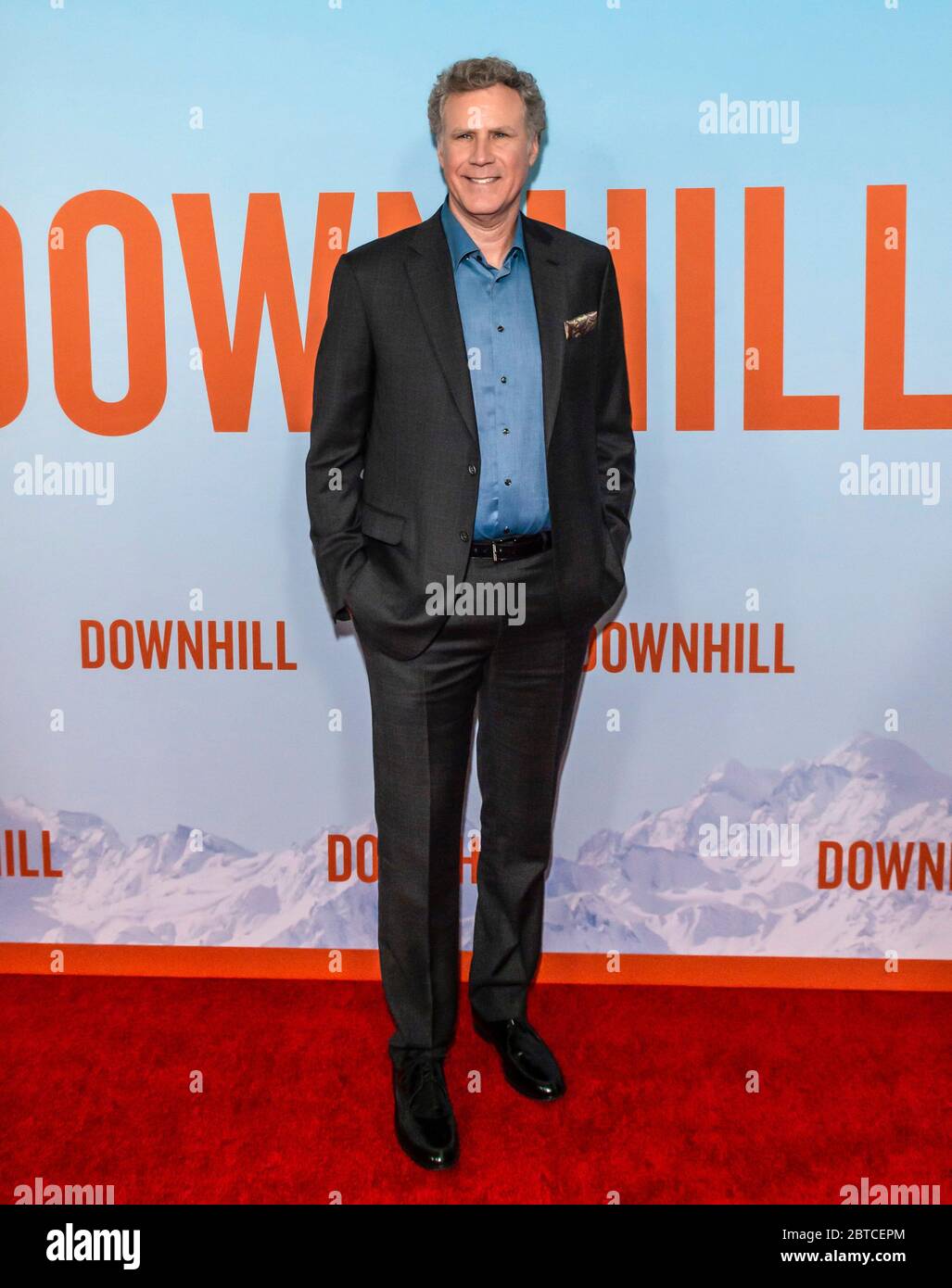 New York, NY - 12 février 2020 : will Ferrell assiste à la première de 'Downhill' au SVA Theatre. Banque D'Images