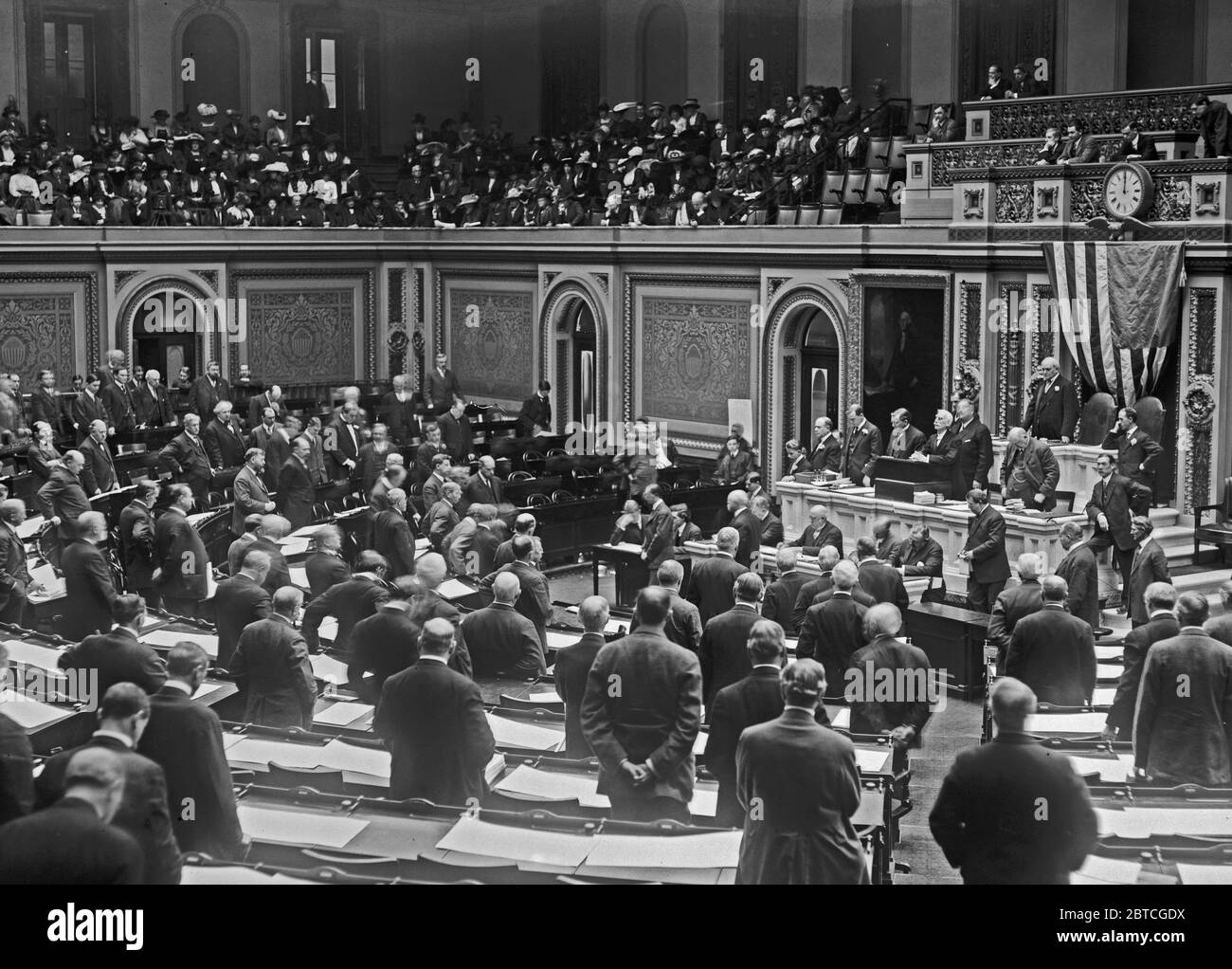 Chambre des représentants dans la prière CA. 1910-1915 Banque D'Images