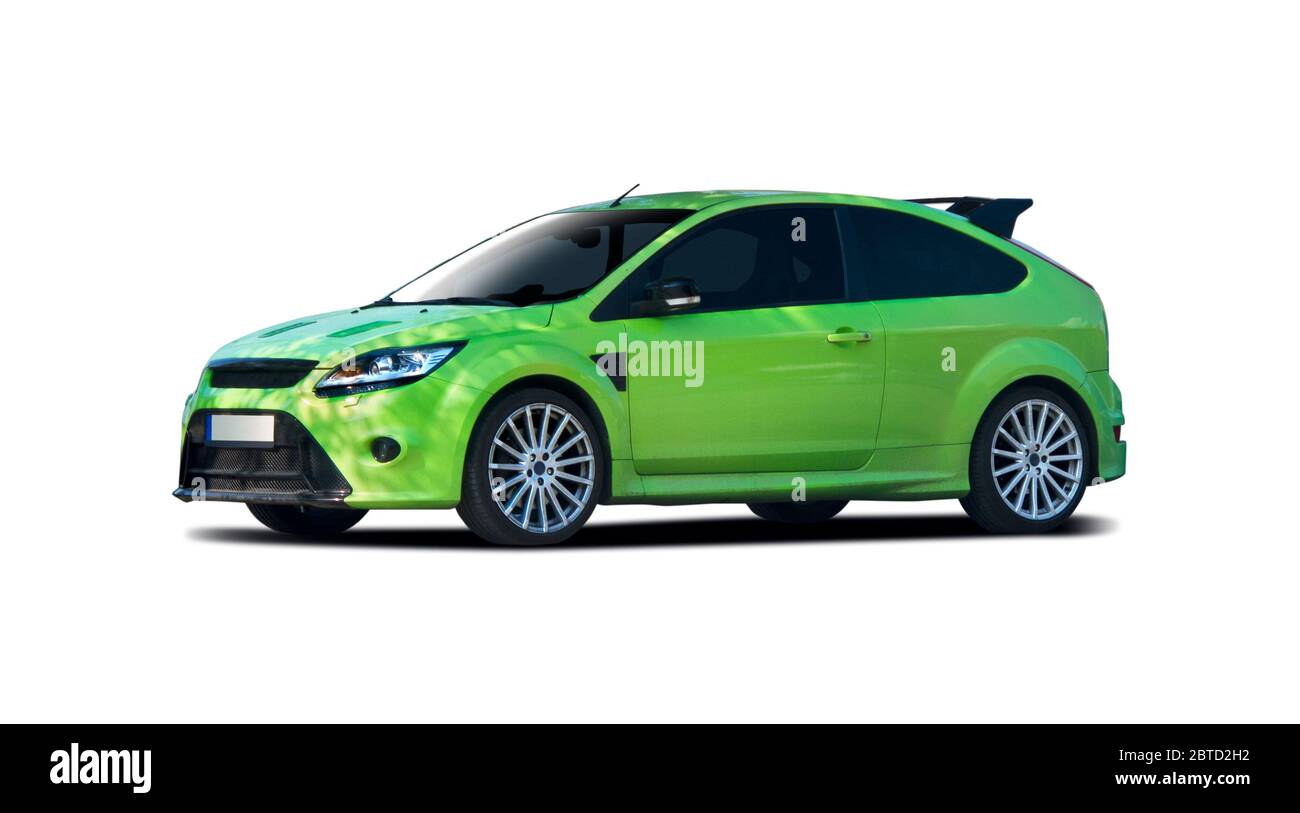 Voiture berline sport isolated on white Banque D'Images