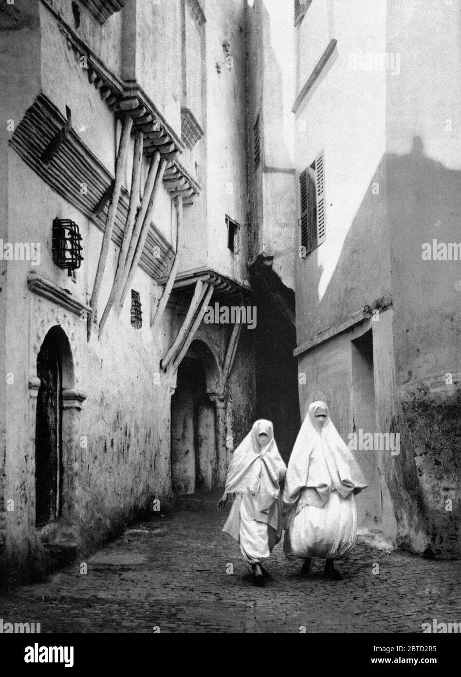 Rue de la mer rouge, Alger, Algérie ca. 1899 Banque D'Images