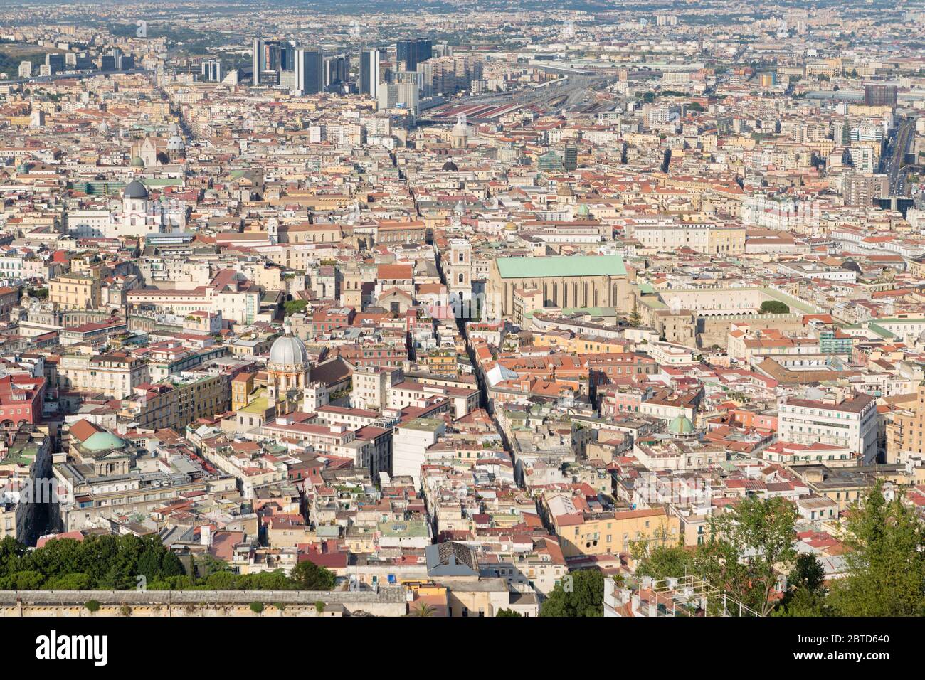 Vue sur le centre-ville de Naples, Italie Banque D'Images