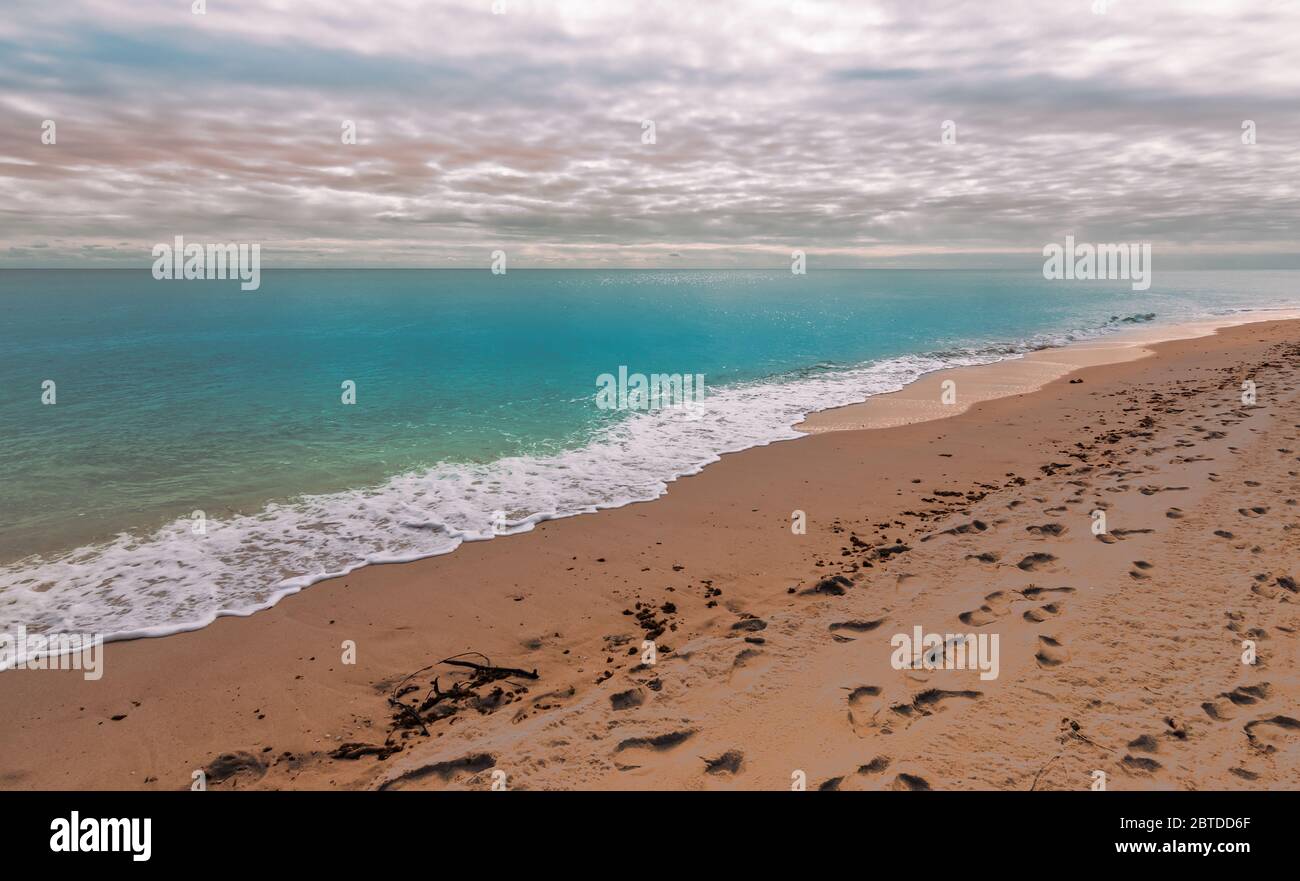 Paysage de plage vide en Floride. Banque D'Images