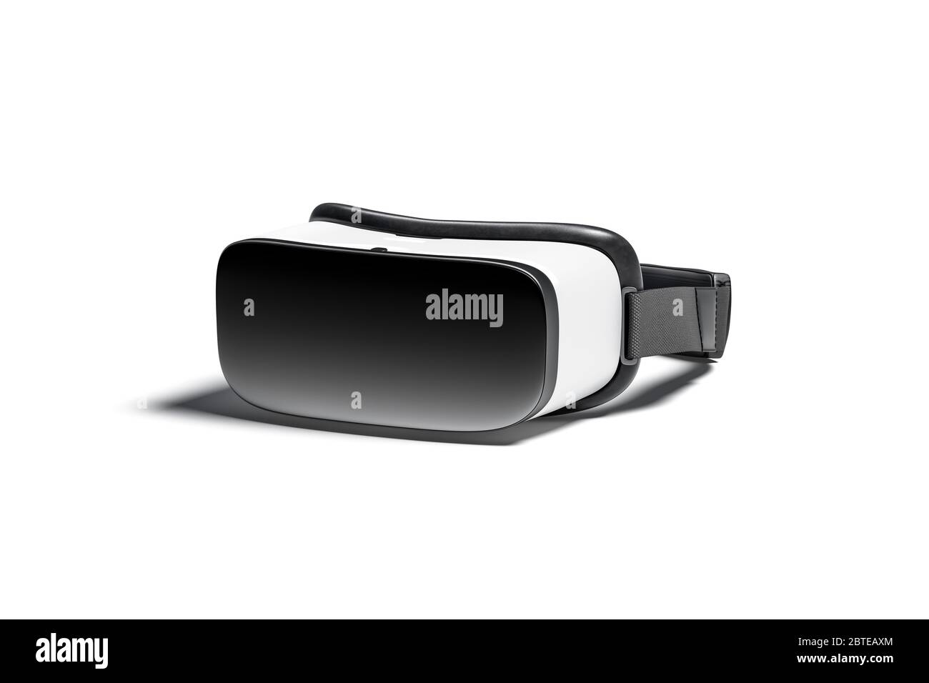 Maquette de lunettes de réalité virtuelle blanc vierge, vue latérale Banque D'Images