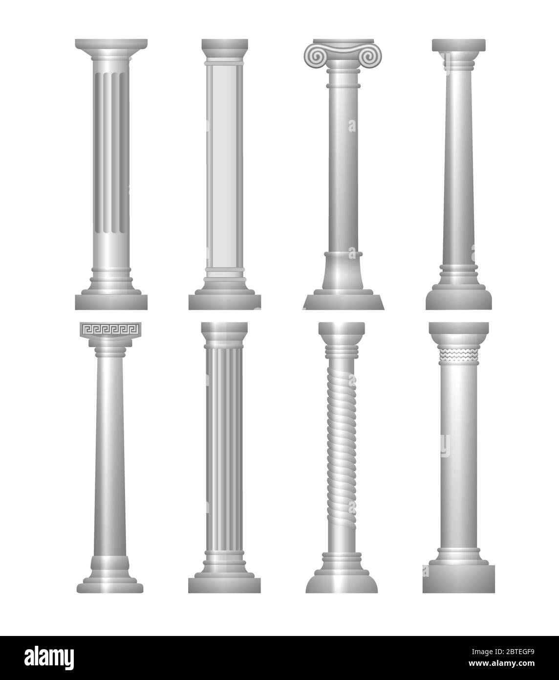 Ensemble de colonnes anciennes Illustration de Vecteur