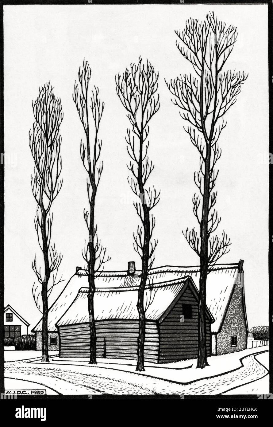 Winter (1920) par Julie de Graag (1877-1924). Original du Rijksmuseum Banque D'Images