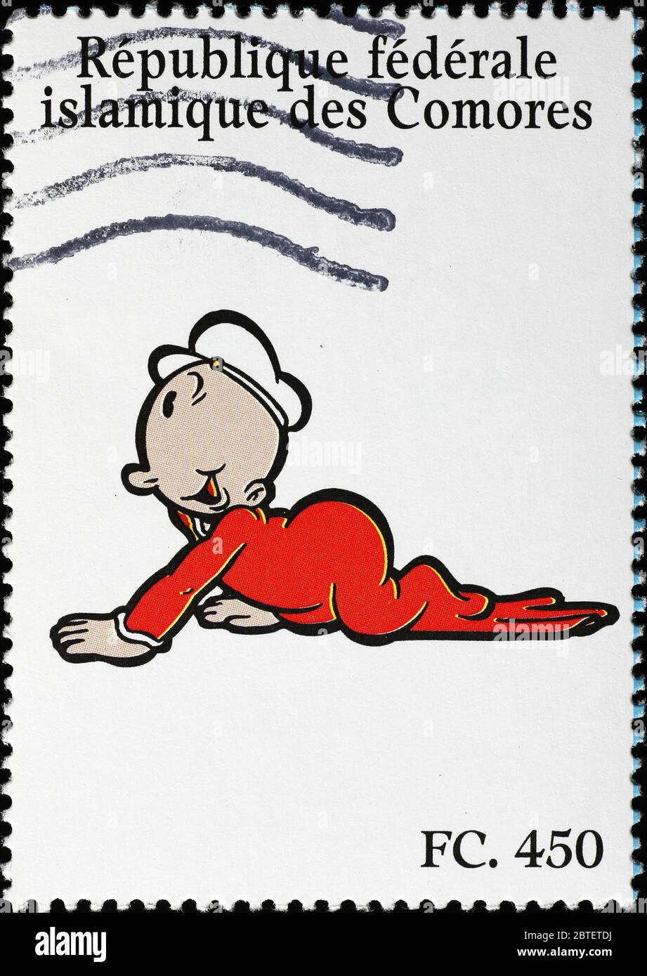 Swee'Pea, personnage de Popeye sur timbre-poste Banque D'Images