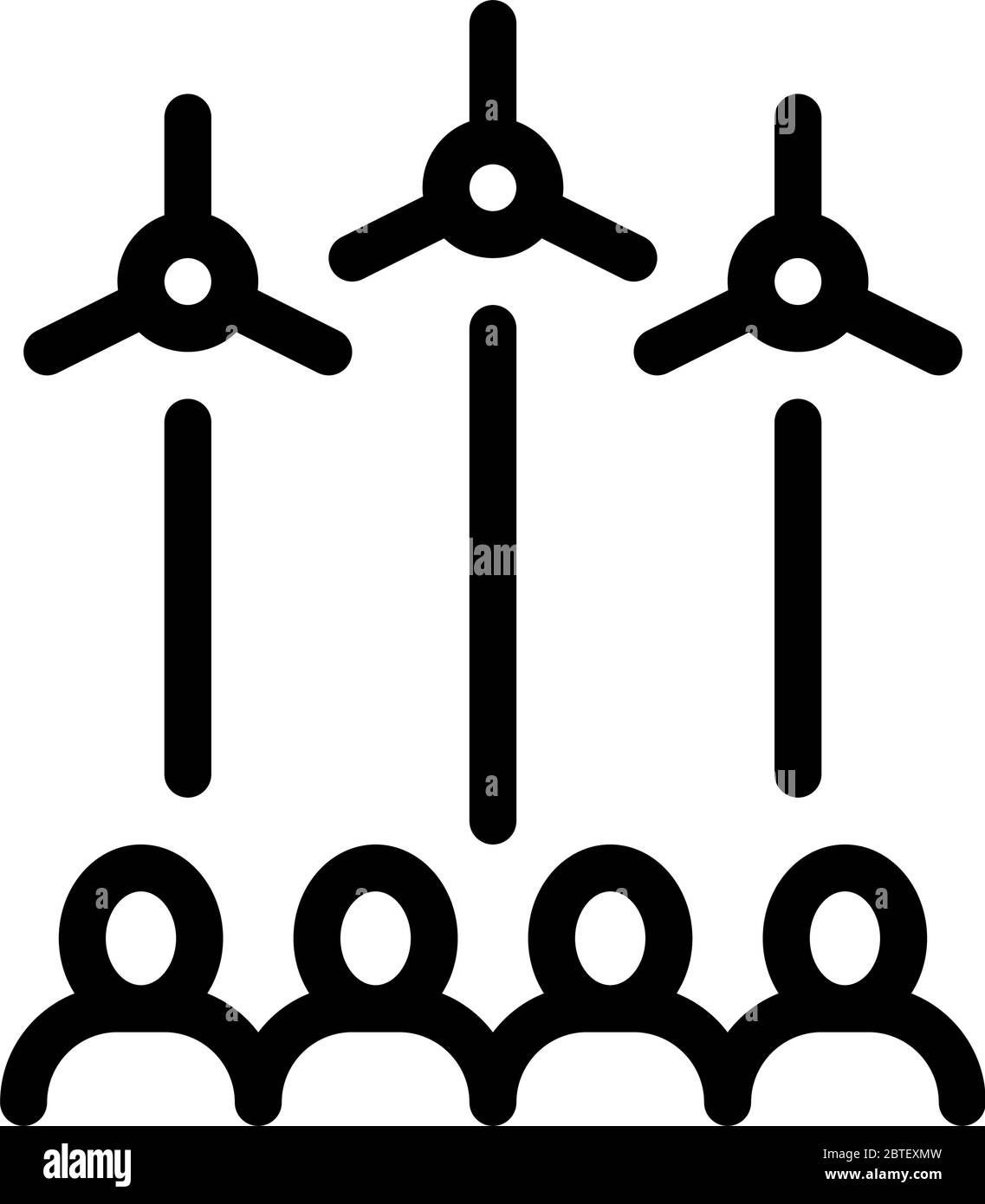 examen général techniciens en énergie éolienne illustration du contour de l'icône vecteur Illustration de Vecteur