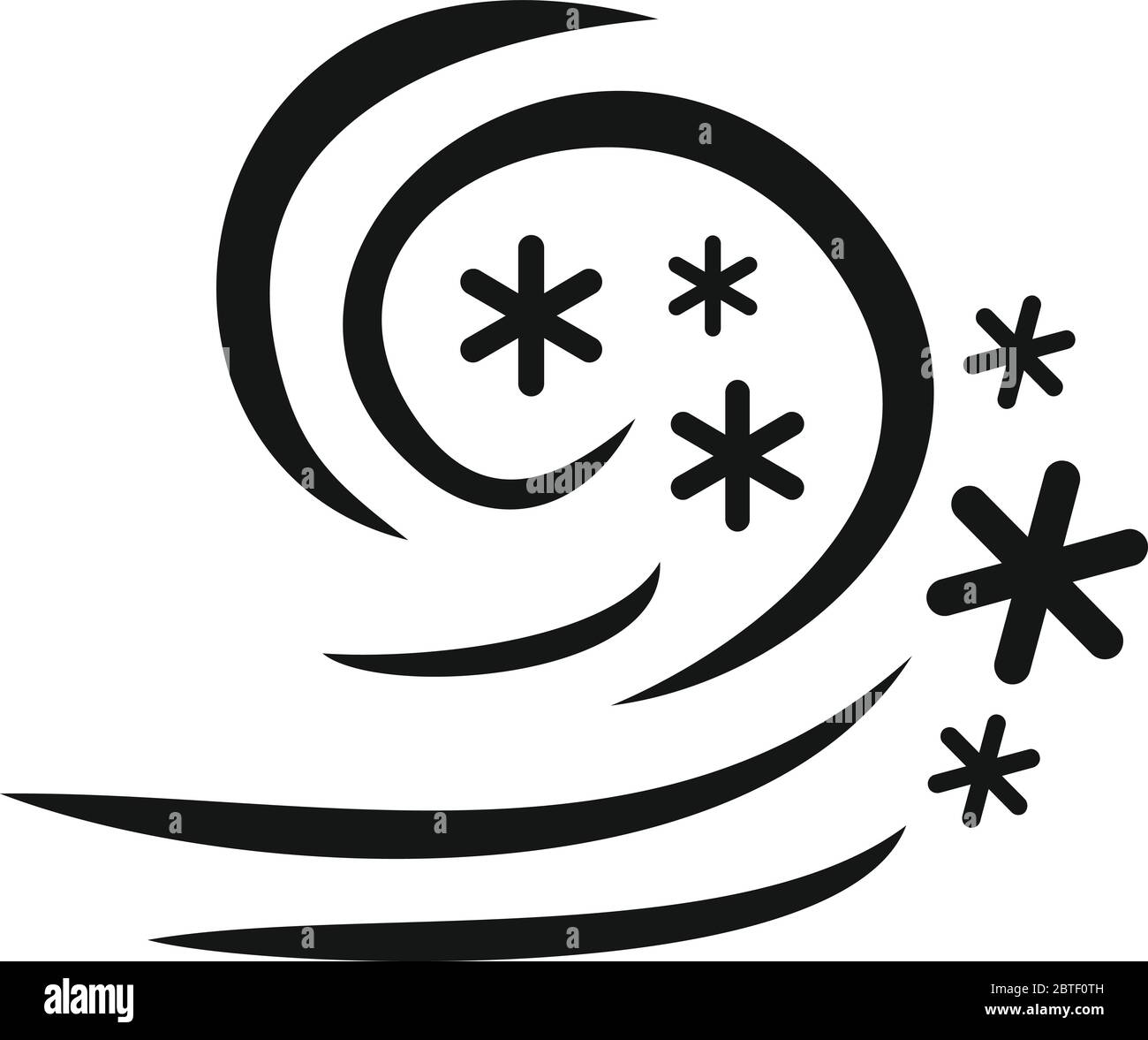 Icône de catastrophe Blizzard. Illustration simple de l'icône de vecteur de catastrophe blizzard pour la conception de sites Web isolée sur fond blanc Illustration de Vecteur