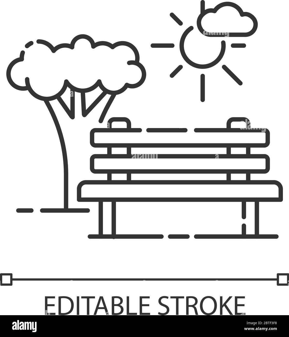 Icône linéaire pixel Perfect espace ouvert Illustration de Vecteur