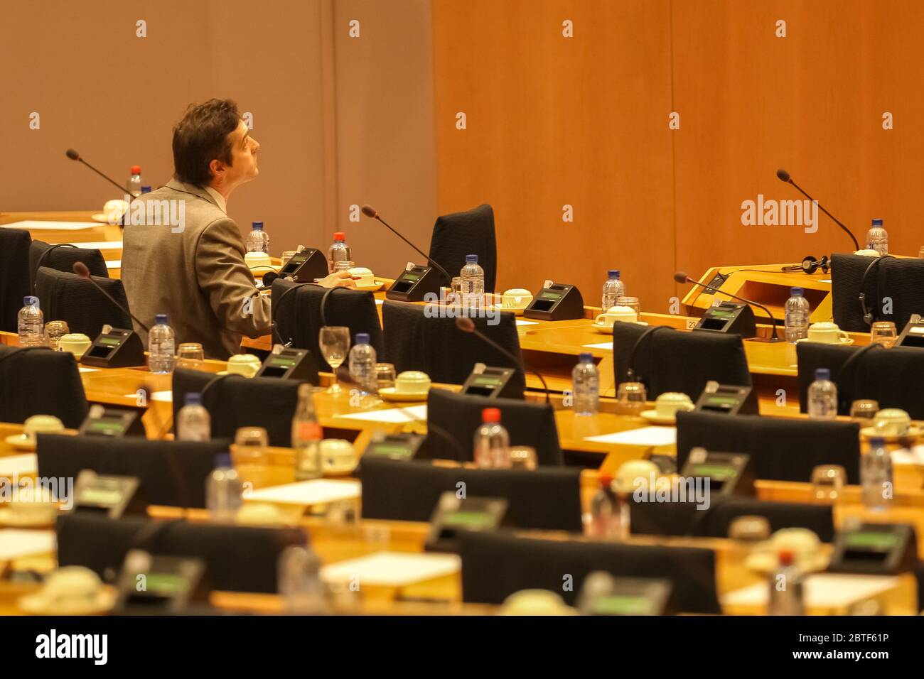 Salle de conférence du Parlement européen, Bruxelles, Belgique - 02 mars 2011 Banque D'Images