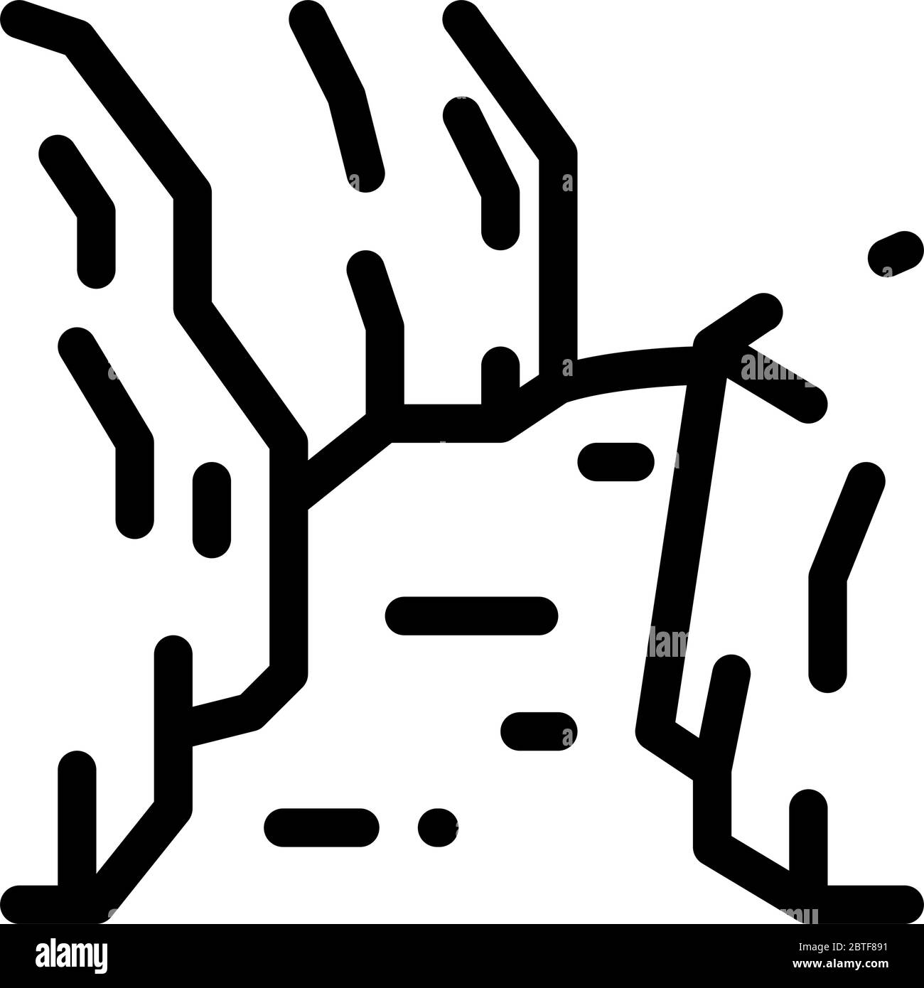 illustration du contour vectoriel de l'icône de route de montagne Illustration de Vecteur