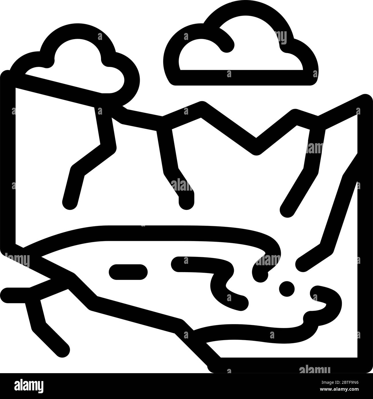 illustration du contour vectoriel de l'icône de carrossage rocheux Illustration de Vecteur