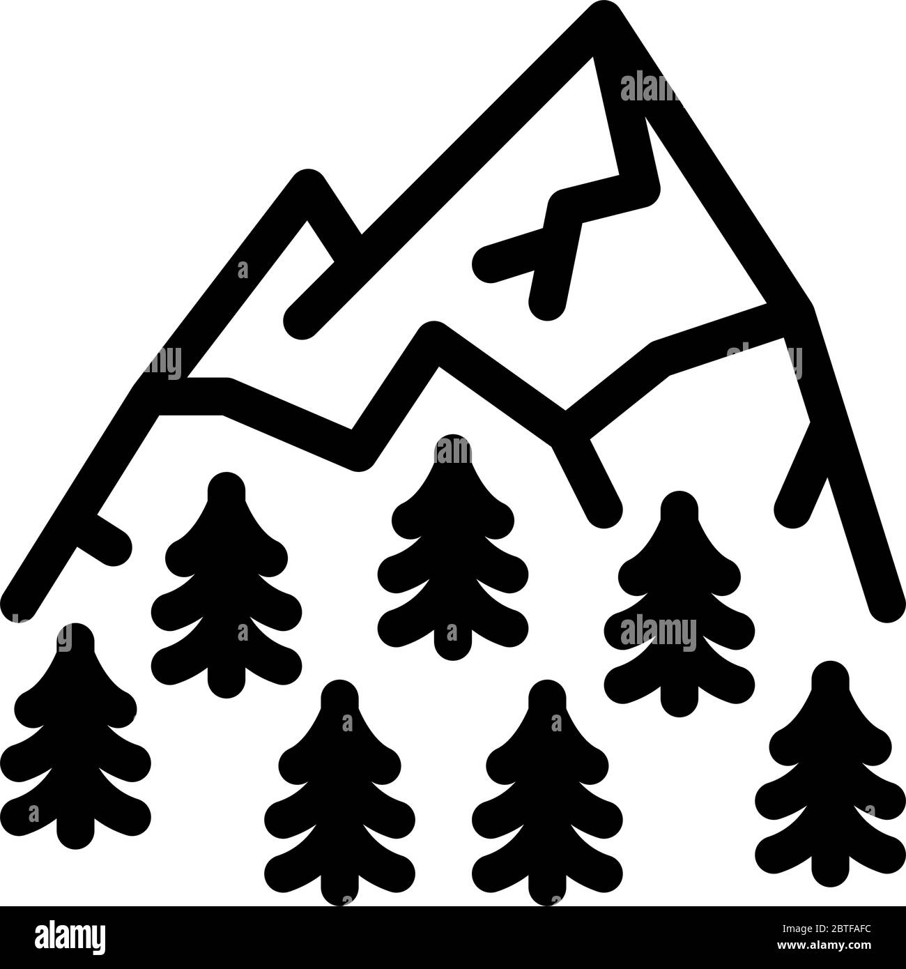 illustration du contour du vecteur de l'icône représentant une végétation Illustration de Vecteur