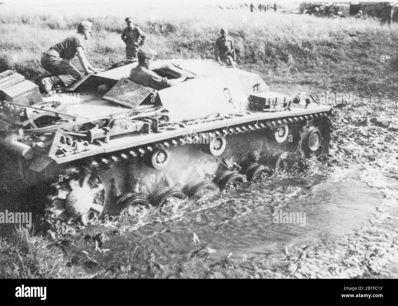 Le char de reconnaissance Sturmgeschütz opération Barbarossa - invasion allemande de la Russie, 1941 - 15e Division d'infanterie de la division Thuringe-Kurhessen Banque D'Images