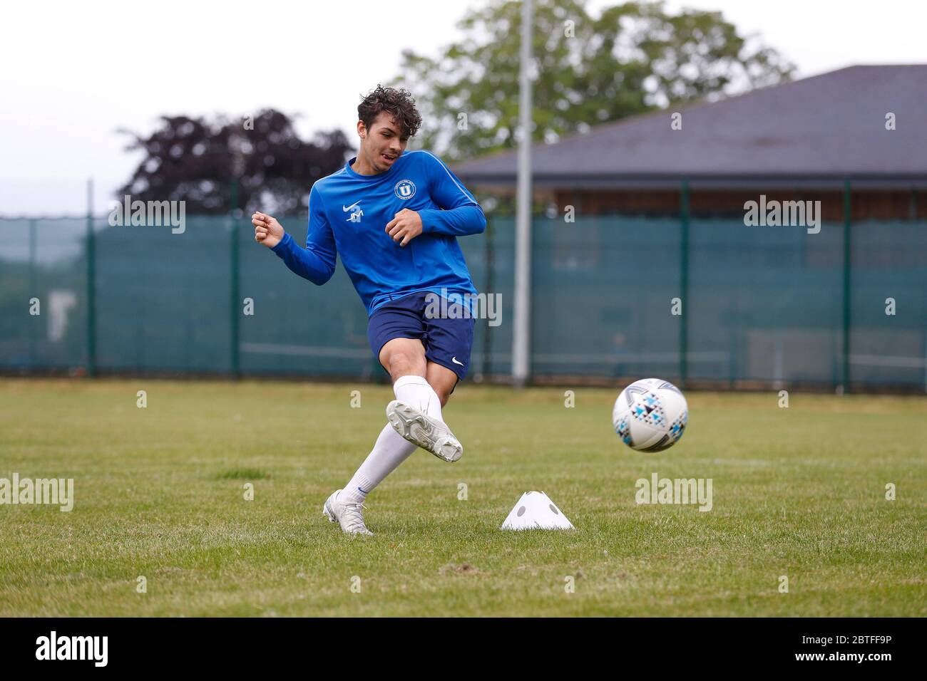 23 mai 2020 ; séance photo exclusive de United Select HQ, Richings Sports Park, Iver, Bucks, Angleterre, United Select HQ ; Jordan Morgan pendant la pratique du tournage Banque D'Images