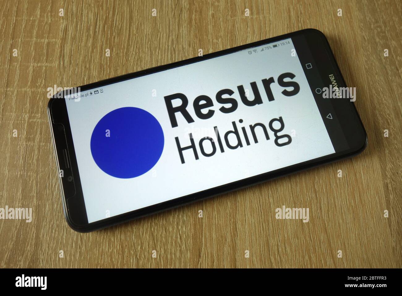 Affiche le logo AB sur le smartphone Banque D'Images