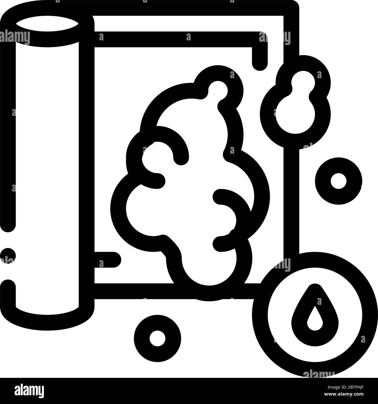 illustration vectorielle de l'icône de nettoyage de tapis à l'eau savonneuse Illustration de Vecteur