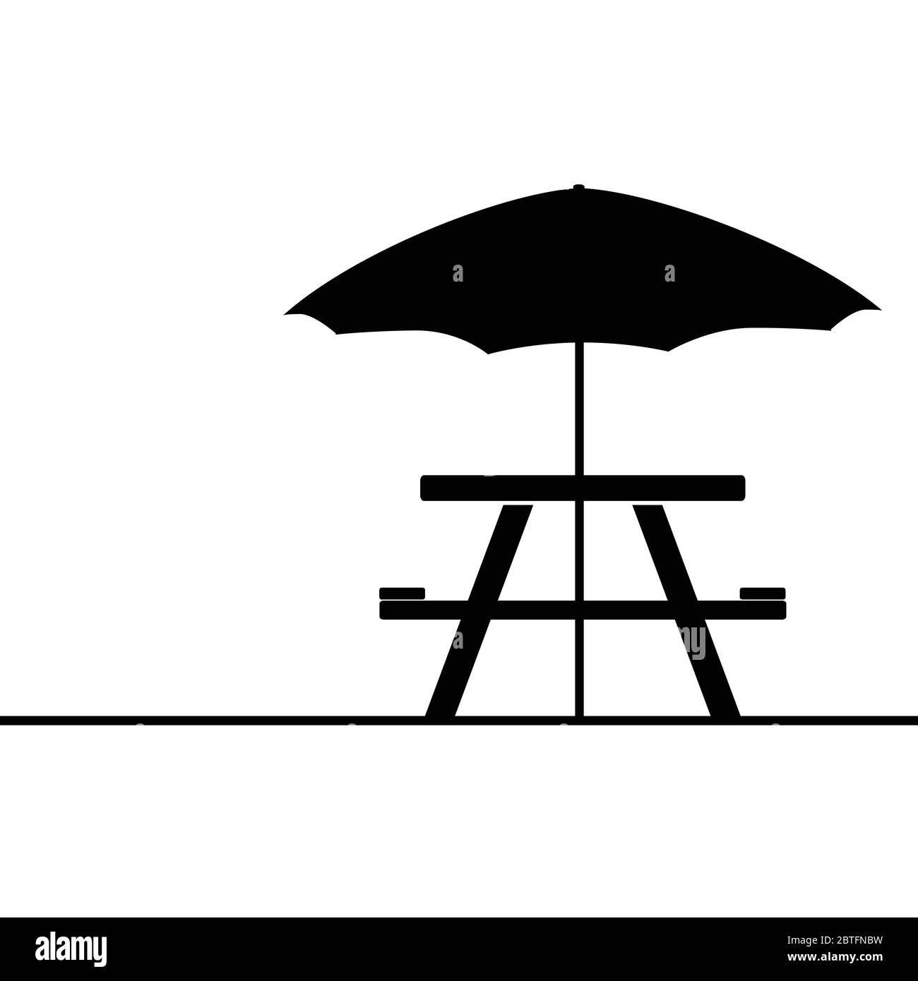 illustration vectorielle d'icône de camping et de table de pique-nique Illustration de Vecteur