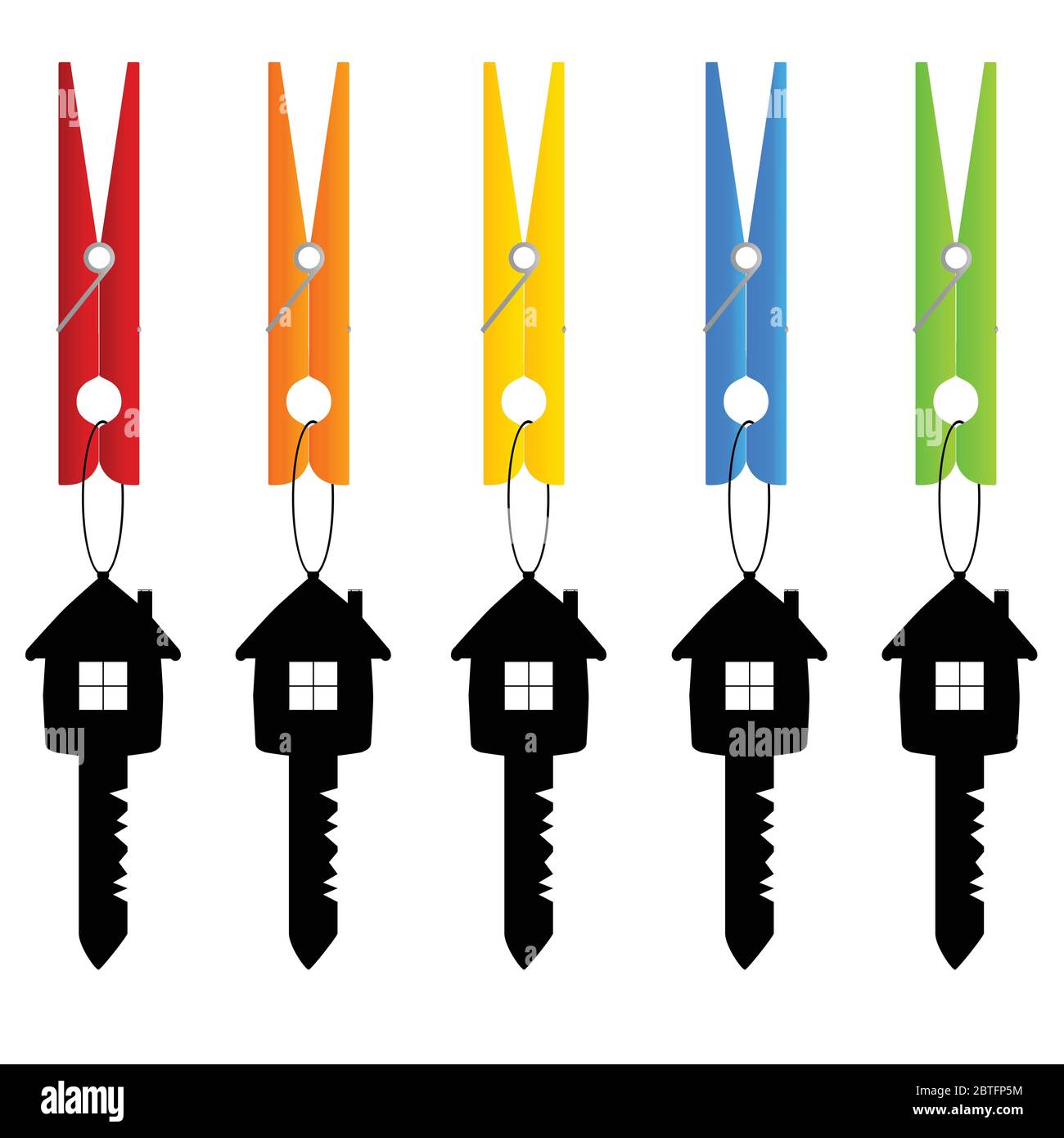 illustration de l'illustration de la clé à main contenant la clé home vector Illustration de Vecteur