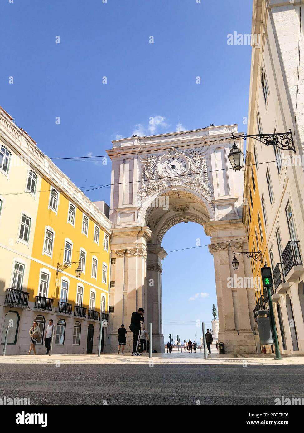 Rua Augusta Arch, Lisbonne Banque D'Images